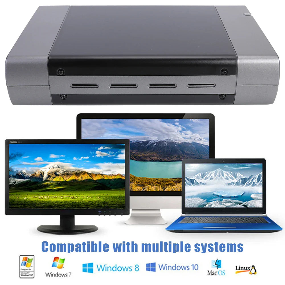 5.25-inch USB 2.0/3.0 SATA External Optical Drive Case – Enclosure Adapter for Windows, Mac & PC