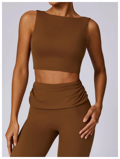 NCLAGEN Women’s High-Support Sports Bra – Breathable Open-Back Yoga & Fitness Tank Top with Removable Pads