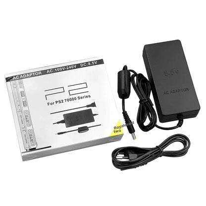New Power Supply for PS2 Slim – Replacement AC Adapter Charger, 100-240V, DC 8.5V for 70000 Console (EU/US Plug)