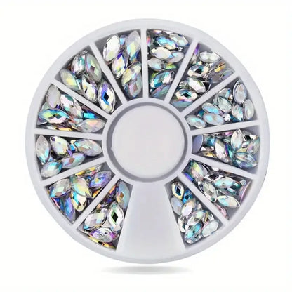 Nail Art Rhinestone Gems - Glitter Crystal Beads Manicure Decoration Accessories for Professional Nail Design