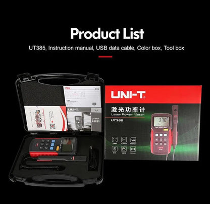 UNI-T UT385 Laser Power Meter - Precision Laser Power Analyzer with Data Logger & Split Sensor Design