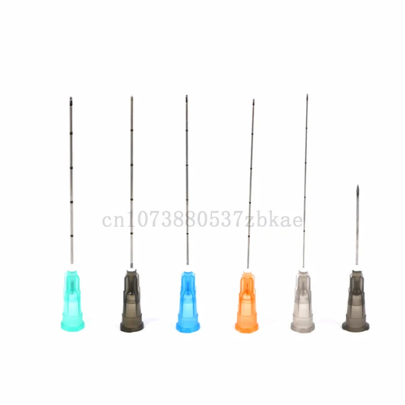 Disposable Blunt-Tip Cannula Needles — 22G-30G, 50mm & 70mm Micro Body Piercing Syringe