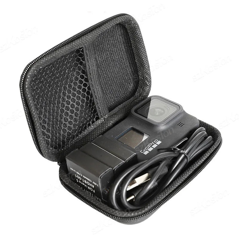 Mini Storage Bag Case for GoPro Hero 13–6 — Compact Carry Case for SJCAM, AKASO, DJI Osmo, Action 5 Pro & Camera Accessories