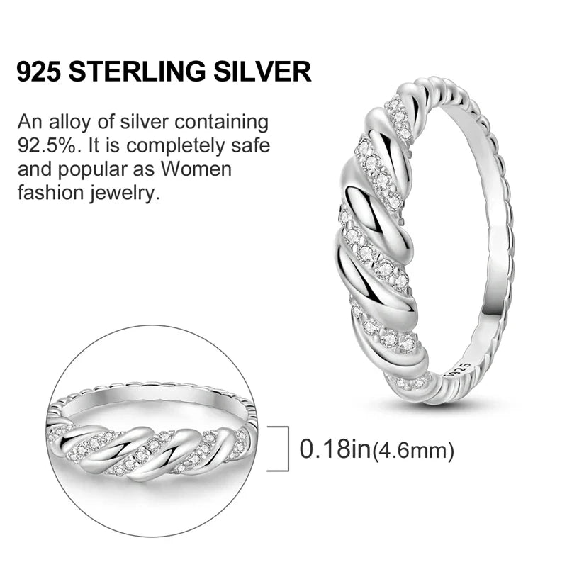 925 Sterling Silver Ring – Infinite Love Star & Moon Design for Women, Wedding Jewelry Gift