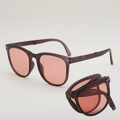 UV400 Polarized Folding Sunglasses – Anti-UV Oval Frame for Men & Women