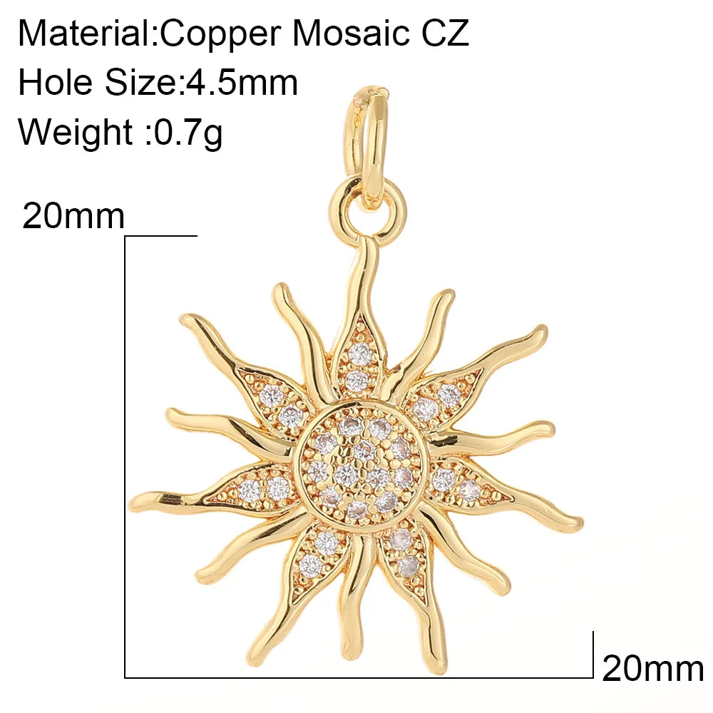 Gold Color Heart, Eye & Star Charms for Jewelry Making – DIY Angel Evil Eye Pendants for Earrings & Necklaces