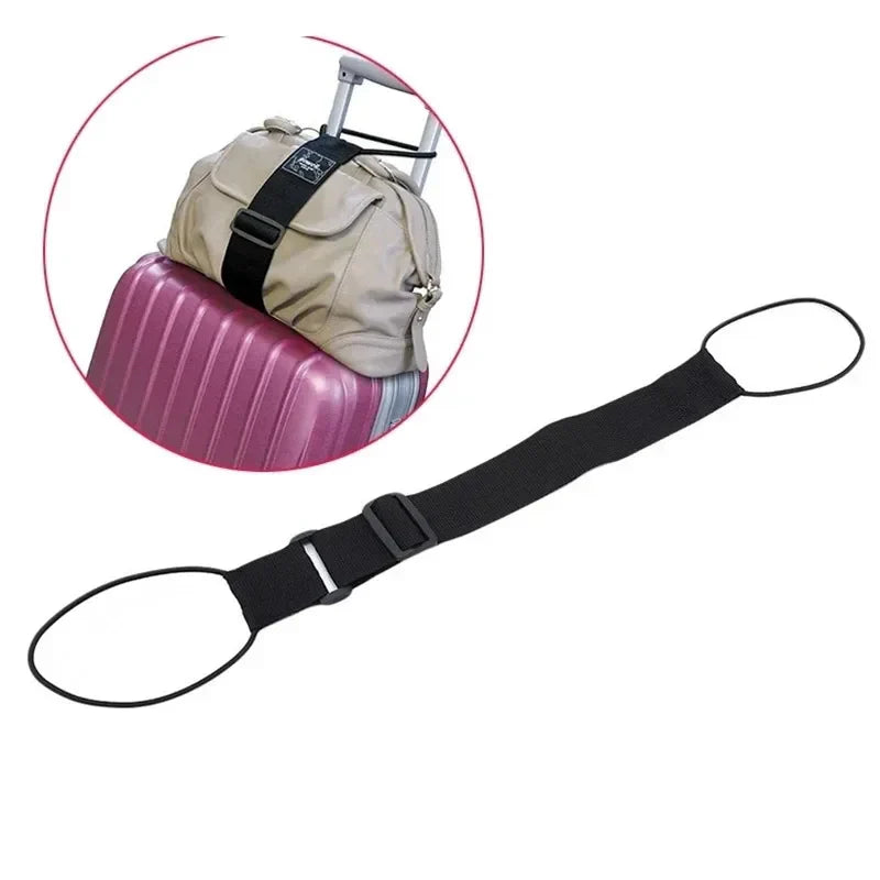 Adjustable Luggage Strap with Elastic Shoulder Pad – Travel Safety Belt & Secure Luggage Accessory