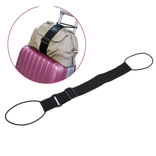 Adjustable Luggage Strap with Elastic Shoulder Pad – Travel Safety Belt & Secure Luggage Accessory