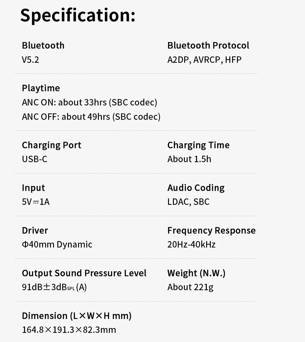 Edifier W820NB Plus Wireless Headphones – 43dB ANC, Hi-Res LDAC, 49H Playtime, Over-Ear Bluetooth Headset