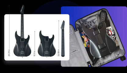 AeroBand Smart & Painless Guitar - Silicone Strings, One-Touch 12-Key Conversion, Bluetooth, 8 Sounds & USB MIDI Function