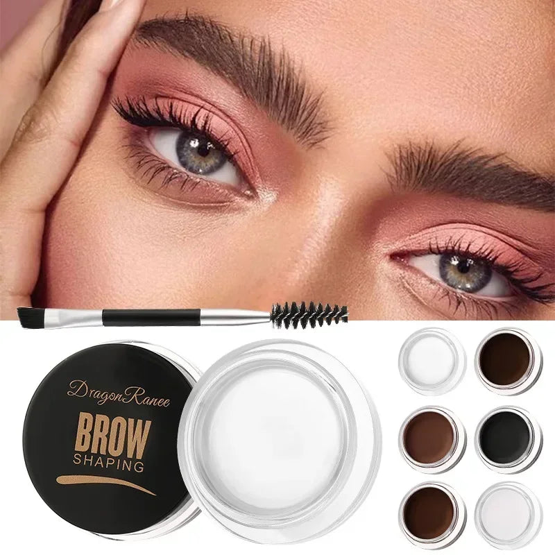 Matte Eyeliner & Eyebrow Cream Gel – Waterproof, Long-Lasting Brow Contouring Cream in Brown & Black for Wild Brows & Concealer