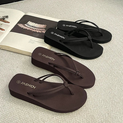 Women’s EVA Wedge Flip Flops - Lightweight Platform Beach Sandals for Summer 2026
