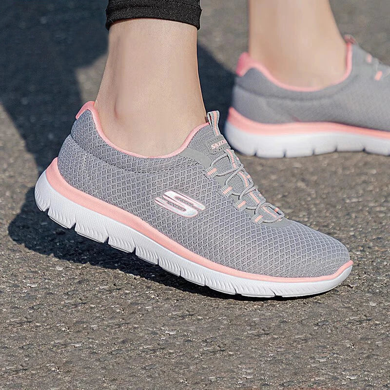 Skechers Women's Sneakers - Summer Breathable Mesh Running Shoes, Lightweight Cushioned Casual Jogging Shoes