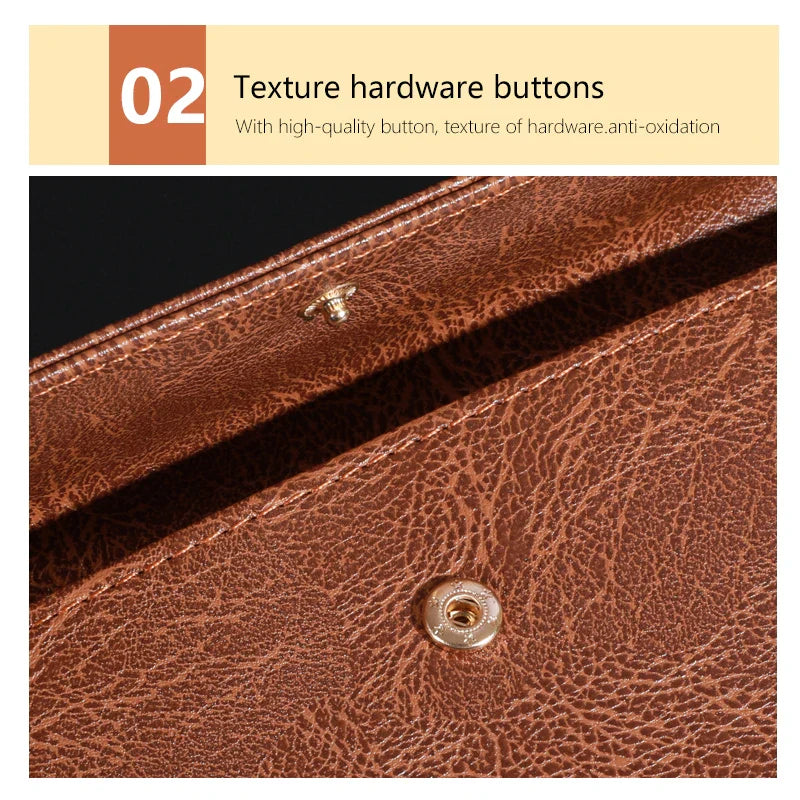 Men's PU Leather Zipper Wallet – Large Capacity Clutch Bag with Phone Holder, Card Slots & Coin Pocket
