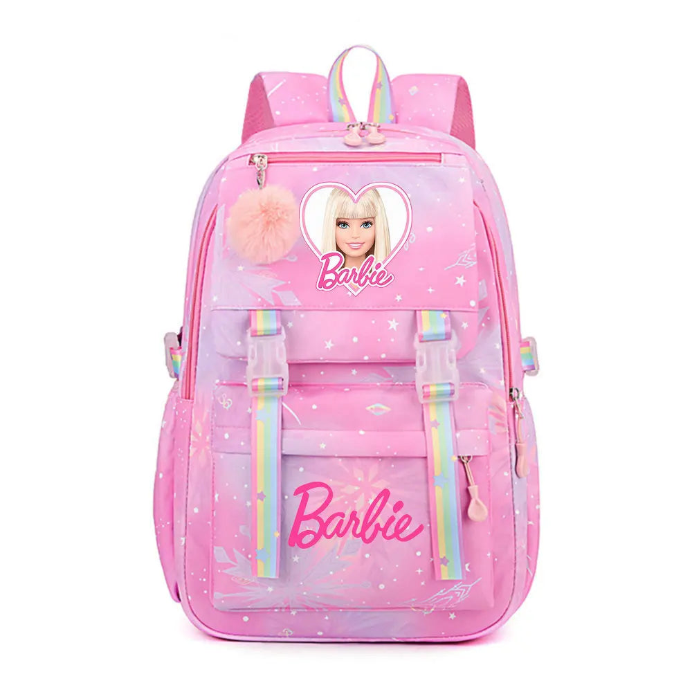 New Barbie Kids School Backpack – Canvas Travel & Laptop Bag for Boys, Girls & Teenagers