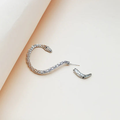 Stainless Steel Vintage Snake Wrap Ear Hook Earrings - Gothic Women's Accessories Clip-ons Trending 2024