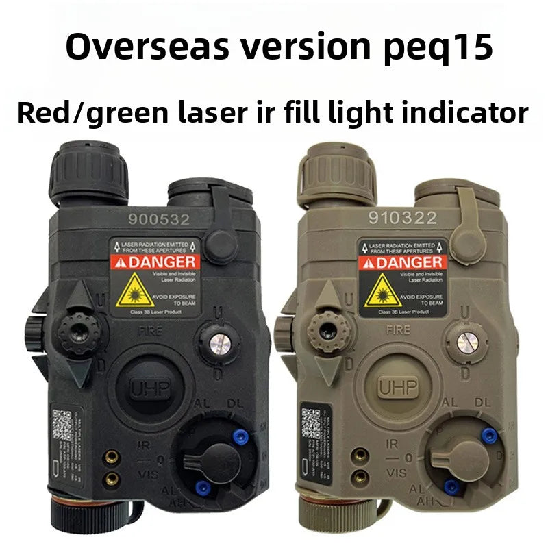PEQ15 Red Laser Tactical Flashlight – IR Fill Light Indicator with Strong LED Flash, New Overseas Version