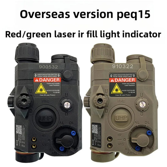 PEQ15 Red Laser Tactical Flashlight – IR Fill Light Indicator with Strong LED Flash, New Overseas Version