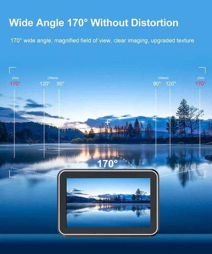 F6W Action Camera — 5K/4K60FPS, 48MP, 2.2" Touch LCD, EIS, Dual Screen, Wi-Fi, 170° Waterproof 30M, 8X Zoom Sports Camera with Wireless Mic