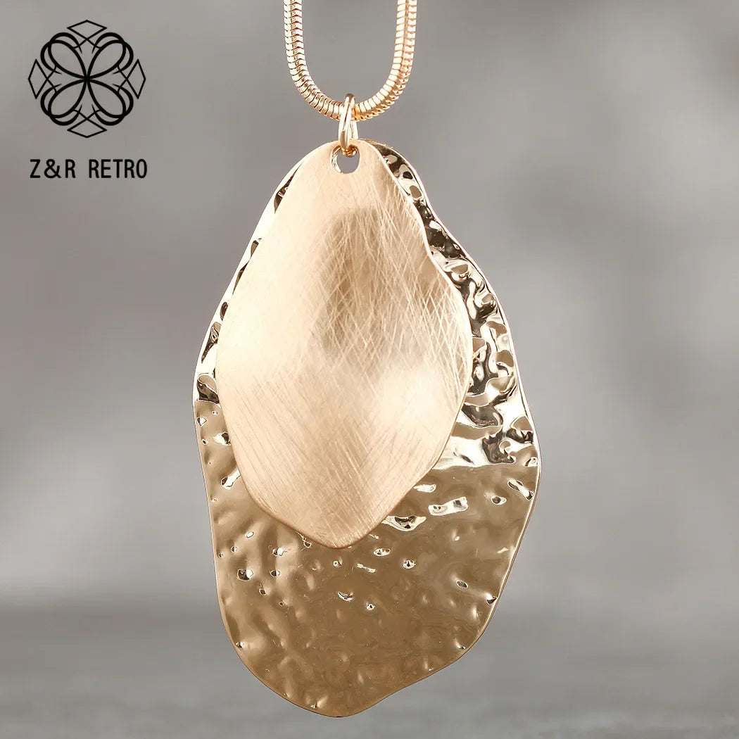 Vintage Long Chain Necklace – Irregular Gothic Pendant Jewelry for Women, 2023 Trendy Fashion Accessories