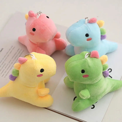 Cute Dinosaur Plush Keychain - Soft Bag Charm, Dinosaur Pendant Toy & Birthday Gift Accessory