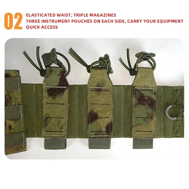 New Combat Vest 6094 – Lightweight Quick Release Laser Cut Tactical Gear for Hunting, Black Tactical Vest