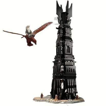 MOC Magical Rings Building Blocks — Orthanc Tower Architecture Model | Creativity Movie Series Street View Toy Gift