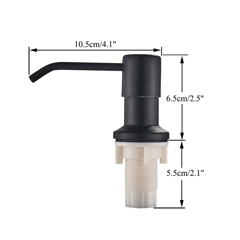 Senlesen Matte Black Liquid Soap Dispenser — 250ml Hand Press Bottle for Kitchen Sink, Dishwashing Detergent