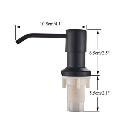 Senlesen Matte Black Liquid Soap Dispenser — 250ml Hand Press Bottle for Kitchen Sink, Dishwashing Detergent