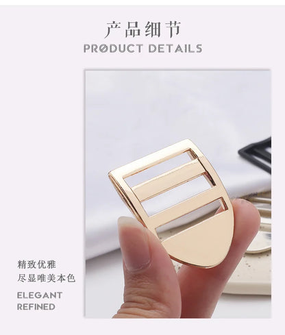 2.5cm Zinc Alloy Adjustable Buckle – Thick Metal Strap Accessory for Knapsacks & Instruments