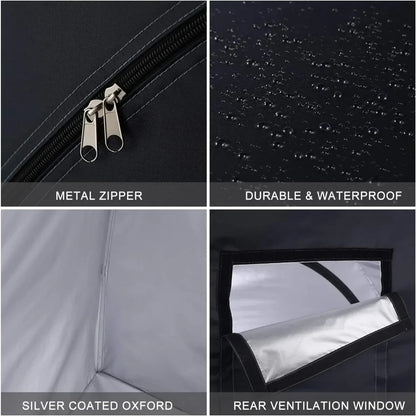 Portable Bike Storage Shed Tent - Waterproof Foldable Bicycle Shelter Cover for 1-4 Bikes Outdoor Protection