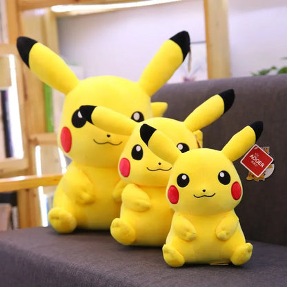 Kawaii Large Pikachu Stuffed Toy – High-Quality Pokémon Plush Doll with Gengar Peluche Pillow, Perfect Xmas Gift for Kids and Friends