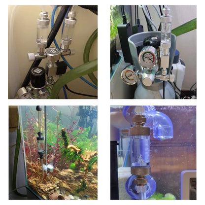 ZRDR Aquarium CO2 Bubble Counter – CO2 Generator Regulator with Single/Double Head Fine-Tuning Valve