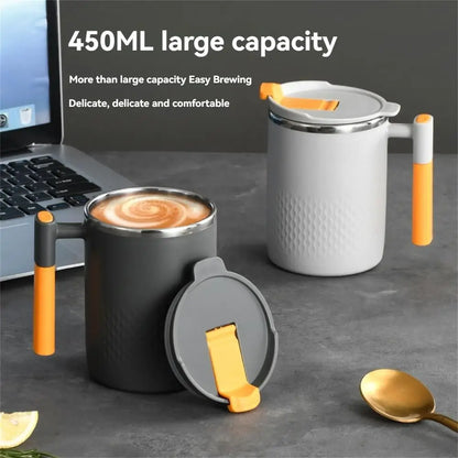 304 Stainless Steel Double-Layer Mug – Japanese Tea Cup, Coffee Cup, and Milk Cup with Tea Strainer