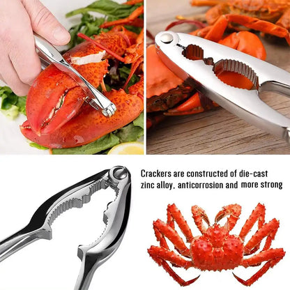 Stainless Steel Crab & Lobster Tool Set – Seafood Forks, Nutcracker & Sheller Kit for Crab Legs and Claws