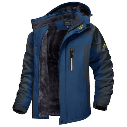 TACVASEN Winter Fleece Lined Parka - Waterproof Windproof Ski Snowboard Jacket with Removable Hood