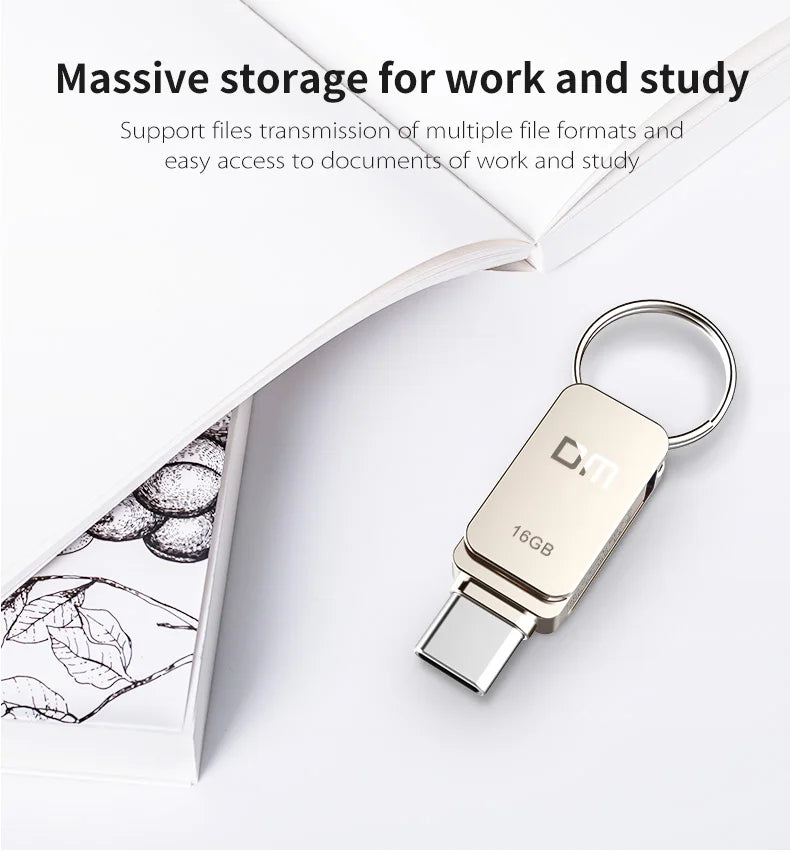 DM PD059 USB-C Type-C OTG Flash Drive – 32GB/64GB Pen Drive for Smartphones & USB 3.0