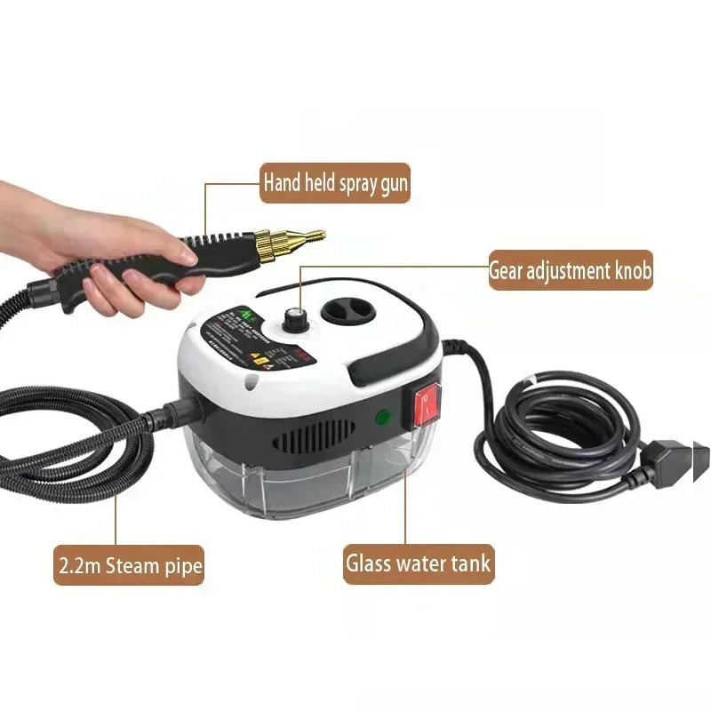 High-Temperature Steam Cleaner - Sterilization for Air Conditioning, Kitchen Hood, Home & Car, 110V US Plug / 220V EU Plug