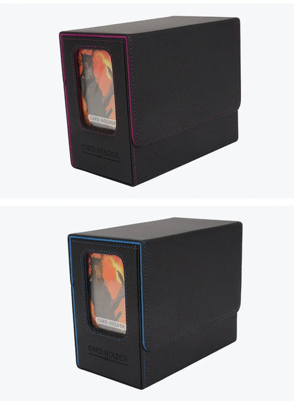 3-in-1 MTG Deck Box – Card Storage Case for 200+ Single-Sleeved TCG/CCG Cards with 4 Dividers & 2 Toploaders