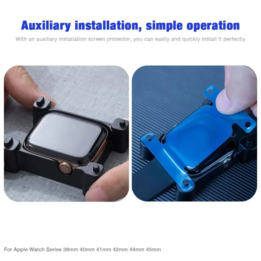 Install Tray Screen Protector for Apple Watch Ultra & Series 9-3 – Protective Film for iWatch 38mm to 49mm Models