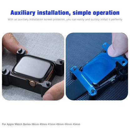 Install Tray Screen Protector for Apple Watch Ultra & Series 9-3 – Protective Film for iWatch 38mm to 49mm Models