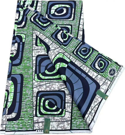African Ankara Wax Print Fabric - 100% Cotton Batik Material for Sewing & Wholesale 6 Yards