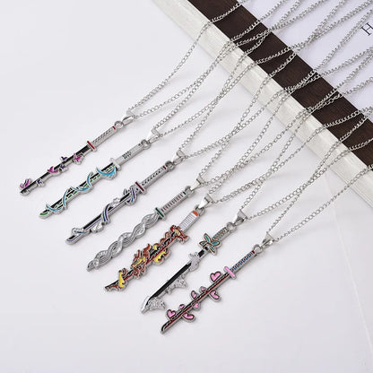 Demon Slayer Anime Necklace – Kimetsu no Yaiba Enamel Pendant Choker, Stainless Steel Cosplay Jewelry Gift