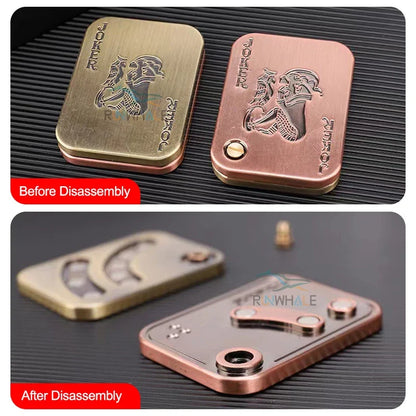 Metal EDC Push Slider Fidget Toy - Magnetic Finger Spinner Stress Relief Pocket Toy