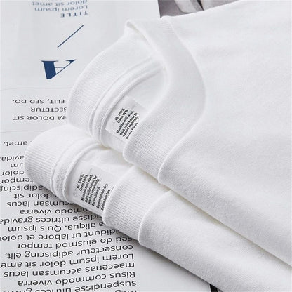 2-Pack Unisex 100% Cotton T-Shirts - Breathable Loose-Fit Short Sleeve Casual Tees