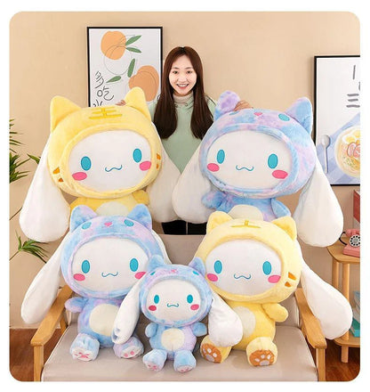 Kawaii Sanrio Cinnamoroll Plushie Toy – Heart Shaped Soft Stuffed Doll, Cute Japanese Cartoon Toy for Children's Birthday Gift