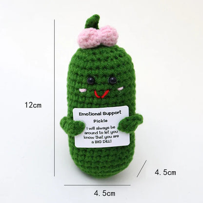 Positive Energy Crochet Doll — Handmade Knitted Plush Potato, Plant, Avocado, Bee & Animal Pocket Hug Emotional Support Gift