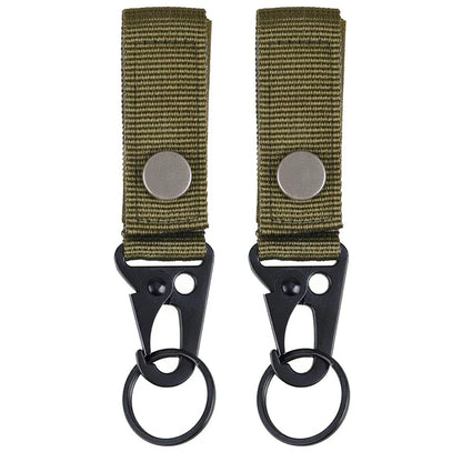 Tactical Molle Keychain with Metal Hook – Nylon Backpack Key Holder