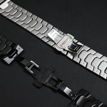 Luxury Titanium Color Band for Apple Watch – 49mm, 45mm, 44mm, 42mm, Stainless Steel Bracelet for iWatch Series Ultra 2, 9, 8, 7, SE, 6, 5, 4