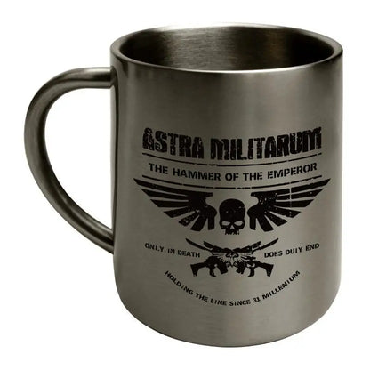Warhammer 40K Metal Stainless Steel Cup | Imperial Double-Headed Eagle Mug | Game Peripheral Gift